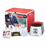 Evolis Badgy200 Single Sided Card printer, 1 Color Ribbon (100 prints), 100 Cards, Software